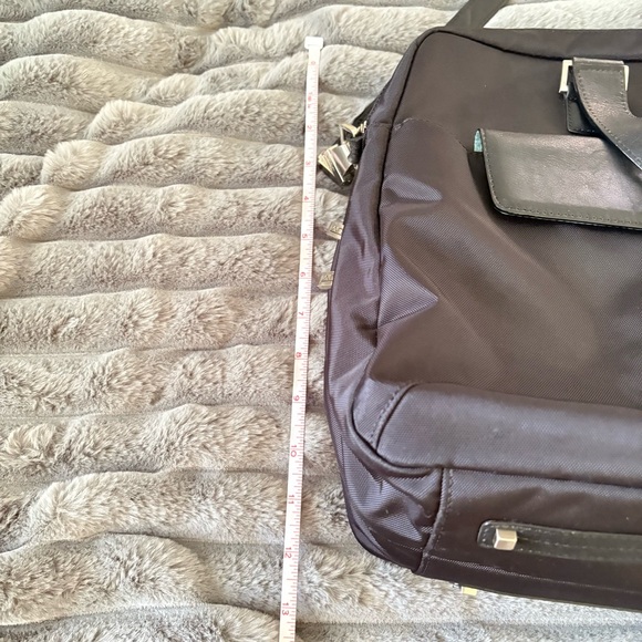 TUMI nylon leather trim convertible top handle shoulder laptop briefcase bag - Picture 10 of 10